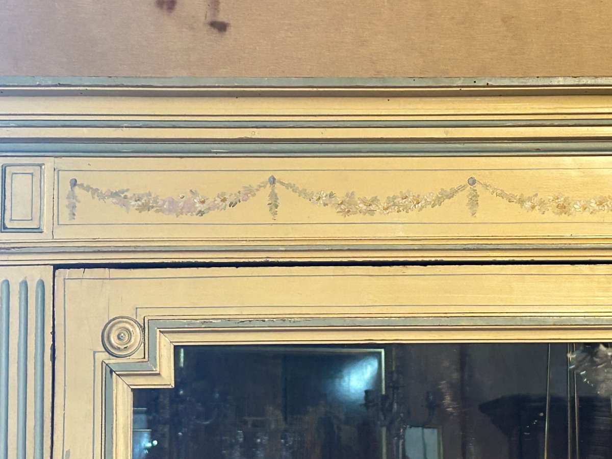 Glass-fronted Chest Of Drawers, Painted, Directoire-style Decoration-photo-2