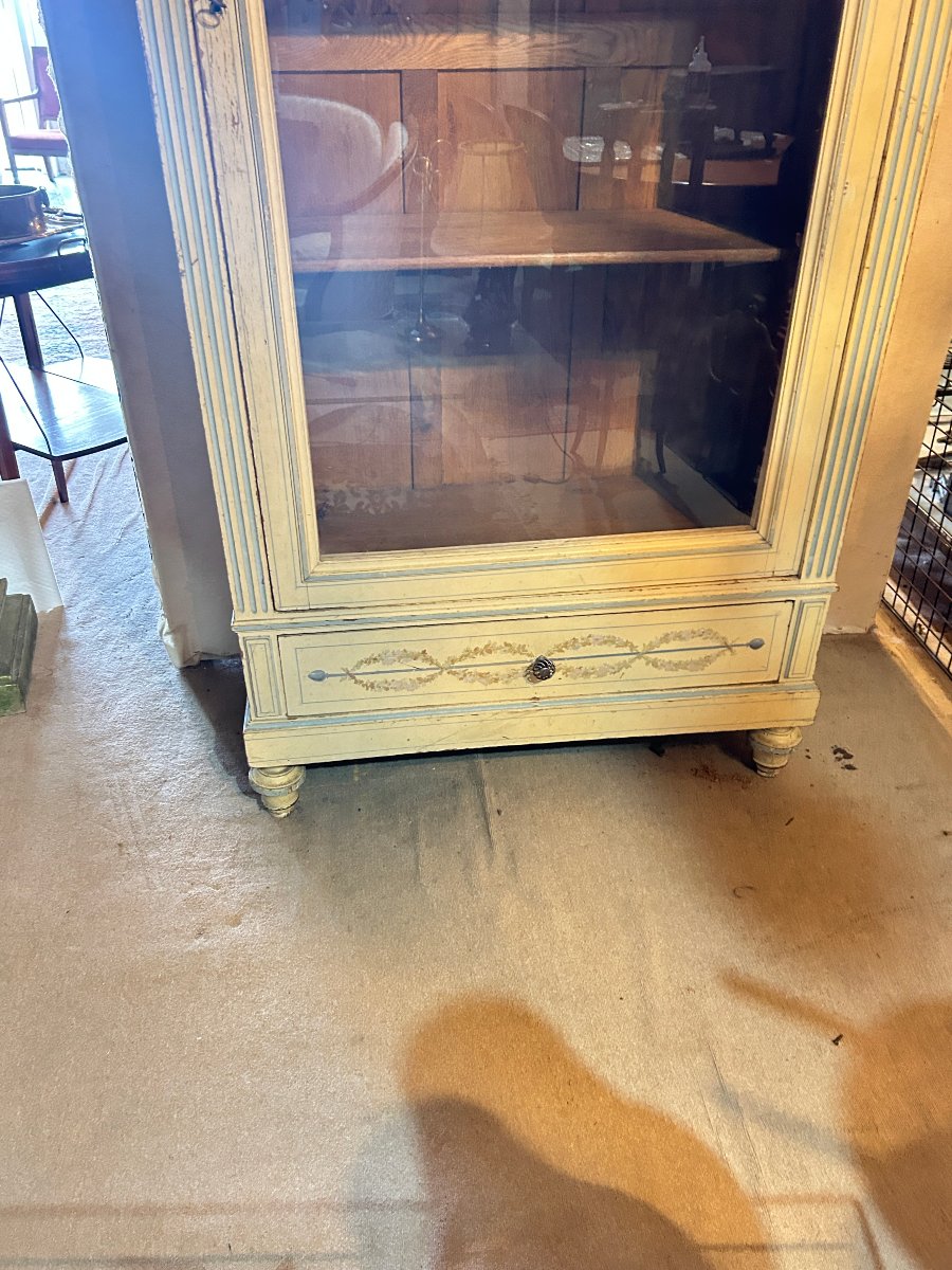 Glass-fronted Chest Of Drawers, Painted, Directoire-style Decoration-photo-8