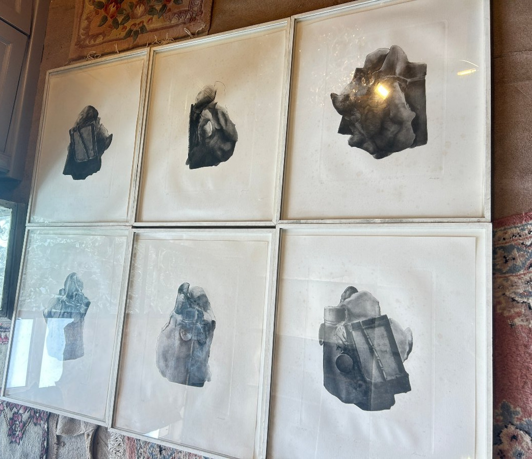 Christian Fossier .Série de 6 lithographies encadrées.Empaquetages-photo-3