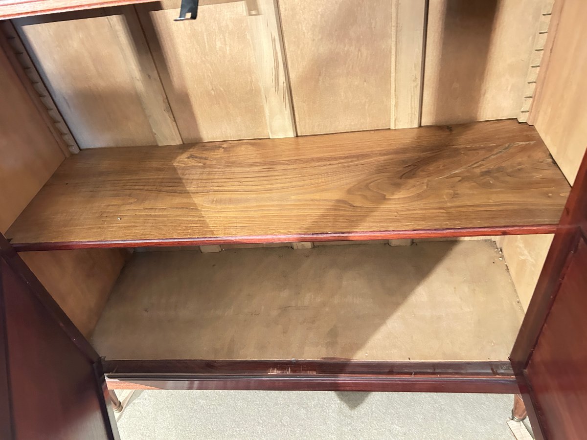 Louis XVI-style Two-door Mahogany Bookcase-photo-7