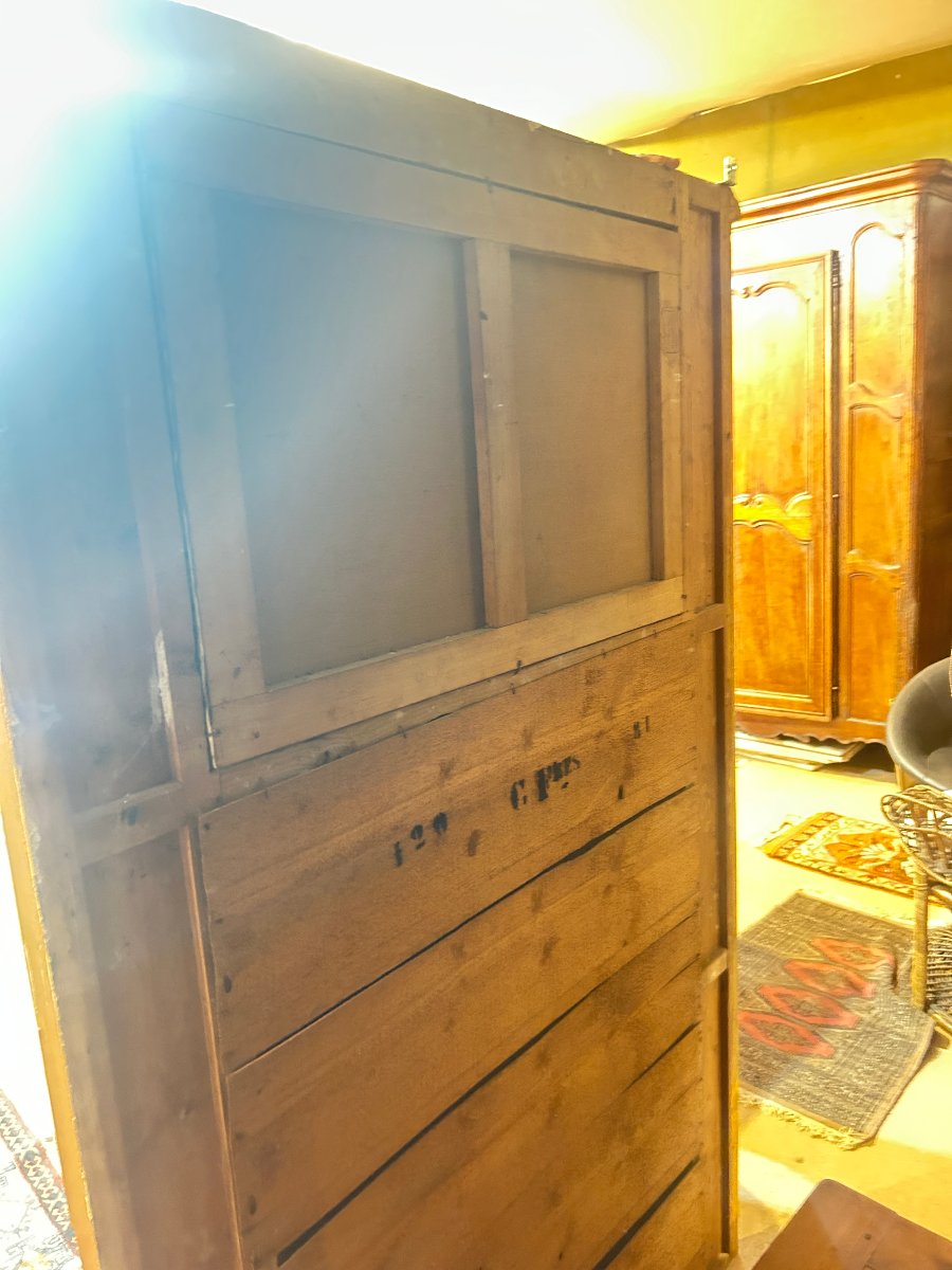 Wood Paneling Forming A Trumeau, Romantic Scene, Louis XV Style-photo-3