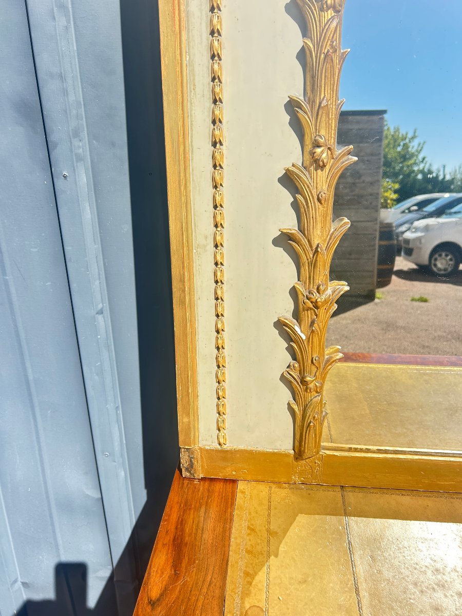 Wood Paneling Forming A Trumeau, Romantic Scene, Louis XV Style-photo-7
