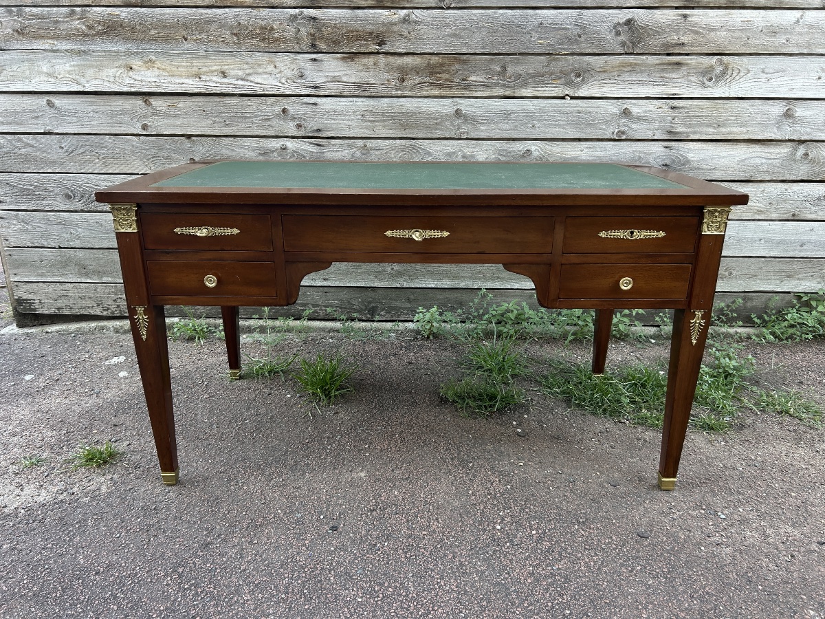 Bureau plat en acajou de Style Restauration -photo-2