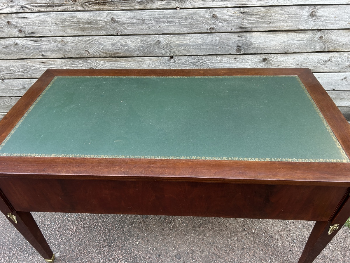 Bureau plat en acajou de Style Restauration -photo-1