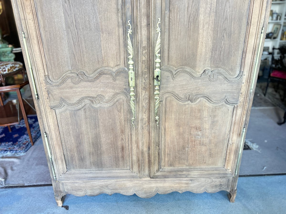 Two-door Cabinet, Louis XV Style, Stripped Wood, 19th Century-photo-4
