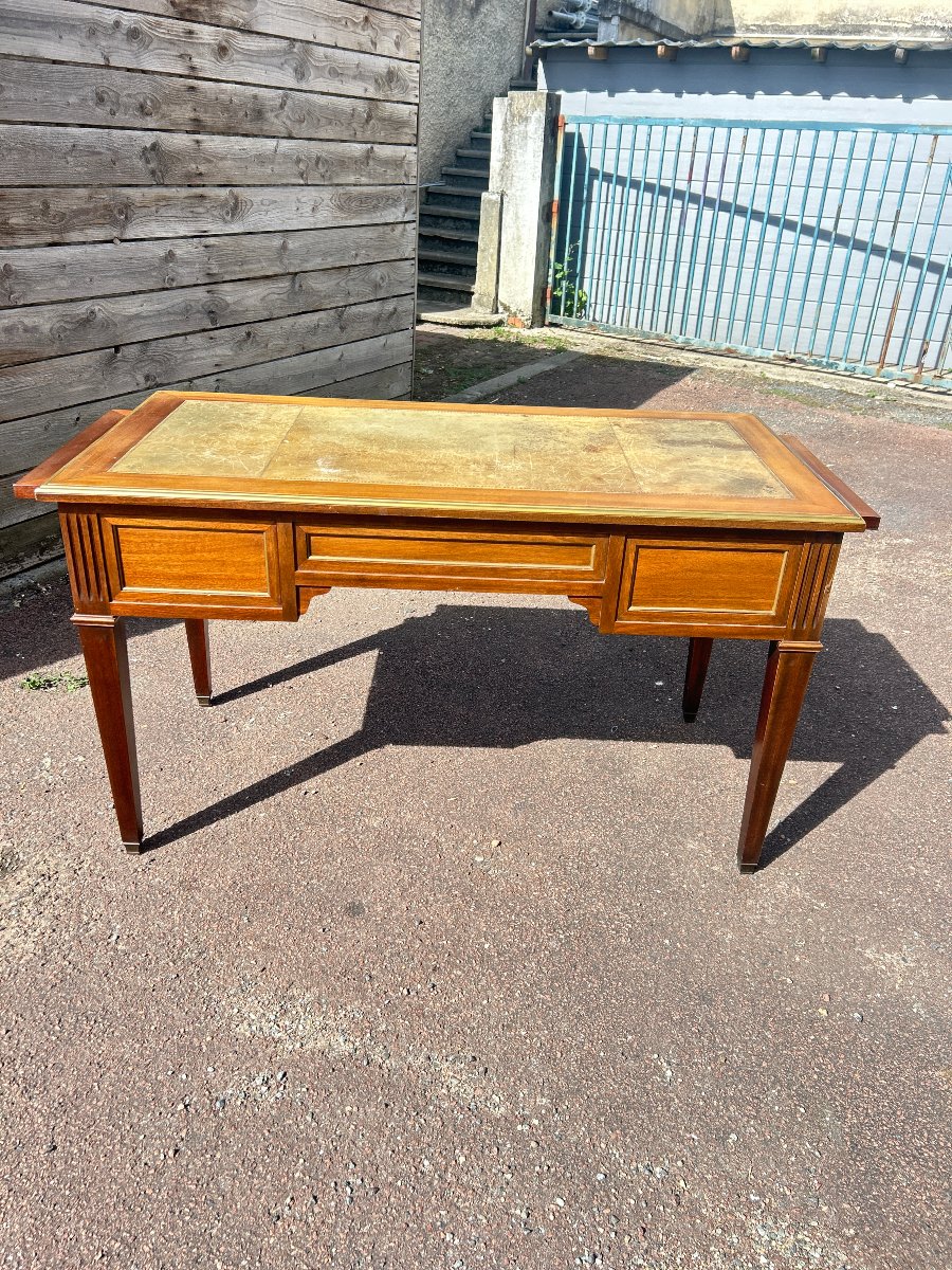 Flat Mahogany Desk, Restored-photo-2