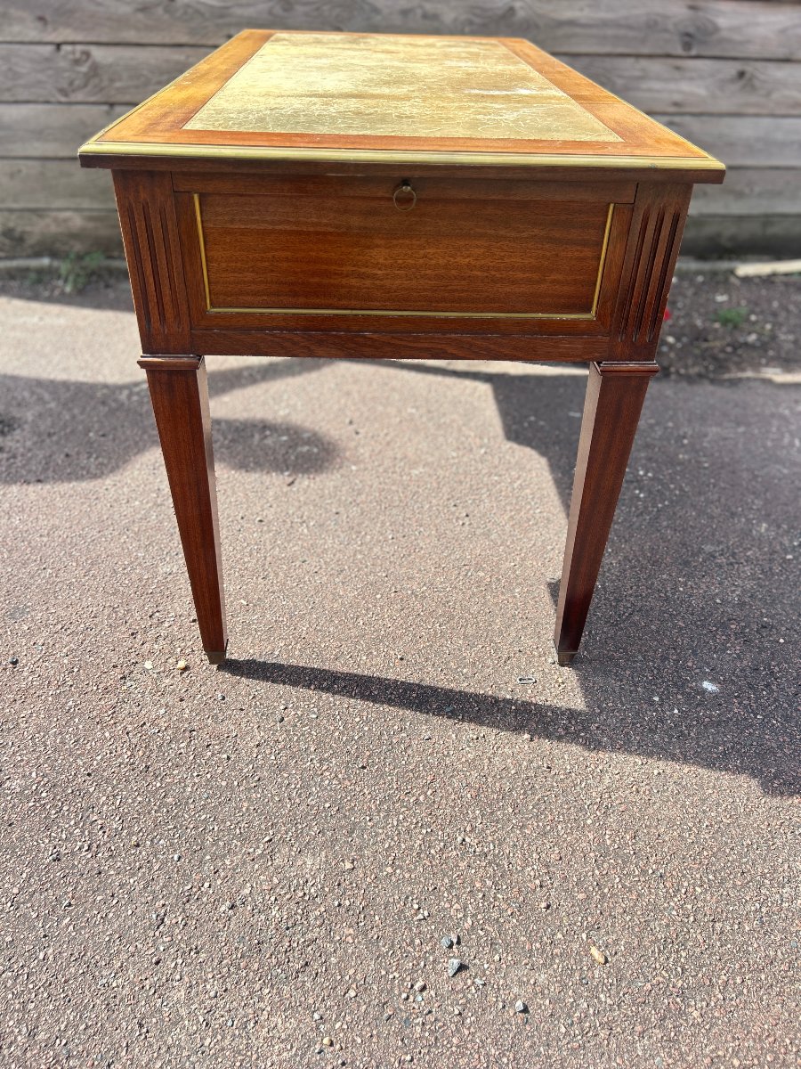 Flat Mahogany Desk, Restored-photo-3