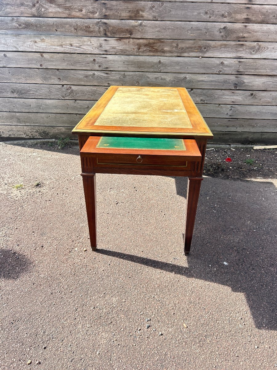 Flat Mahogany Desk, Restored-photo-1