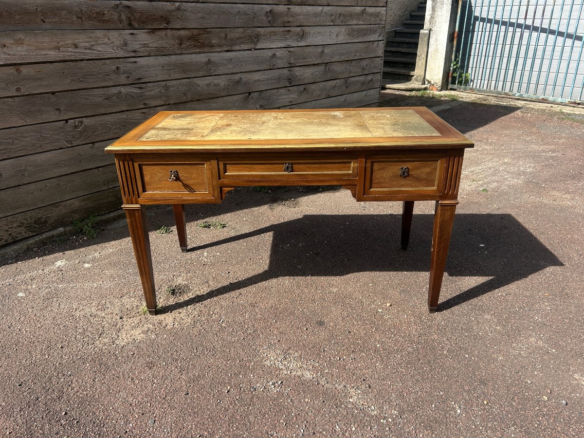 Flat Mahogany Desk, Restored