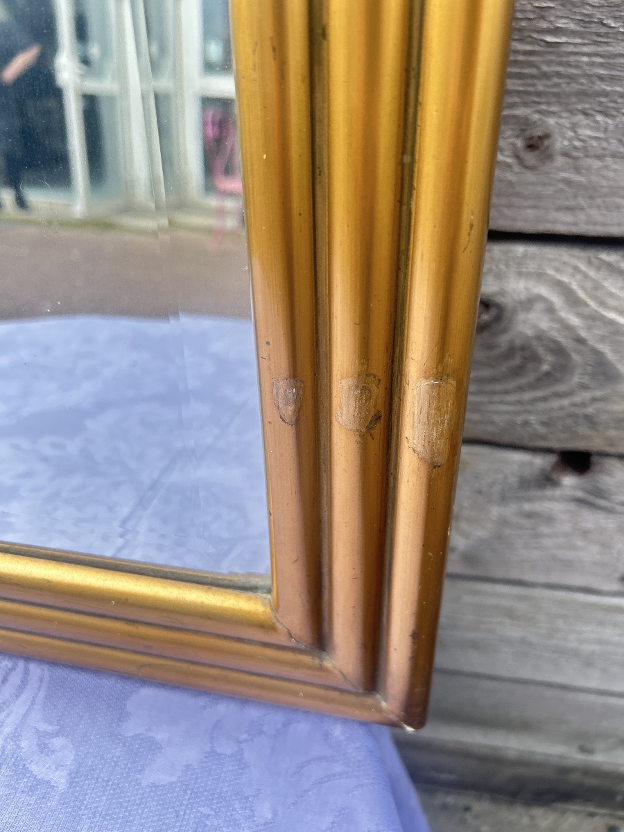 Miroir Art Deco doré -photo-3
