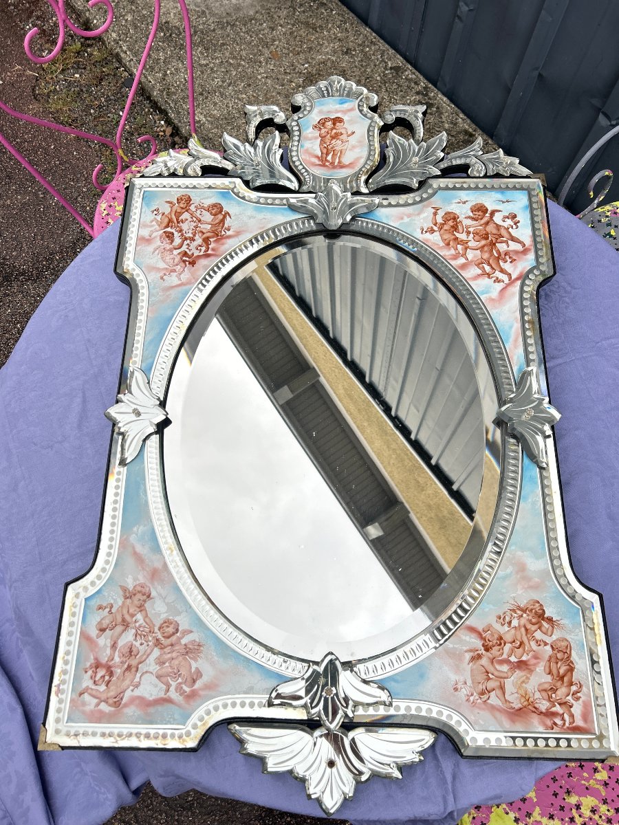 Napoleon III Venetian Mirror With The Four Seasons-photo-3