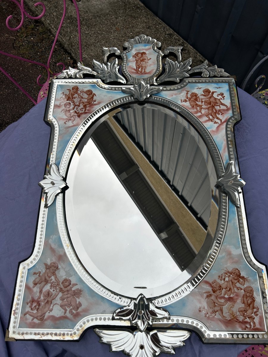 Napoleon III Venetian Mirror With The Four Seasons-photo-5