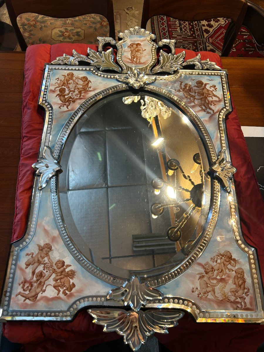 Napoleon III Venetian Mirror With The Four Seasons-photo-7