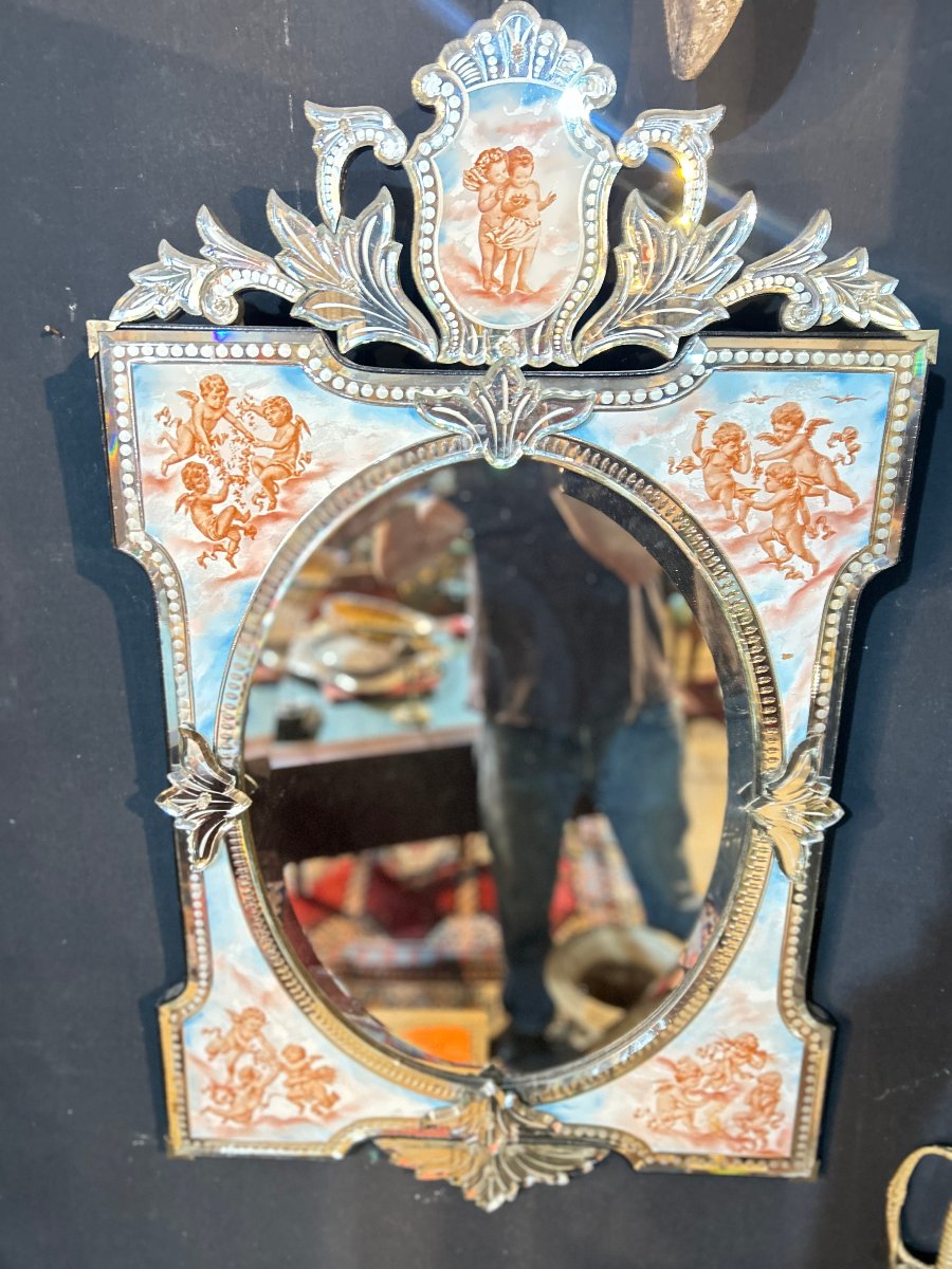 Napoleon III Venetian Mirror With The Four Seasons