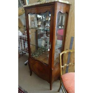 Vitrine-argentier A Inlaid Glass Door