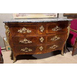 Commode Marquetée Epoque Louis XV estampillée Rubestück