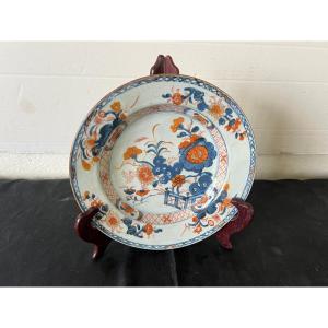 Assiette Creuse Chine Décor Imari, Cie Des Indes XVIII S