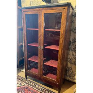Directoire Style Two-door Inlaid Showcase, 19th Century