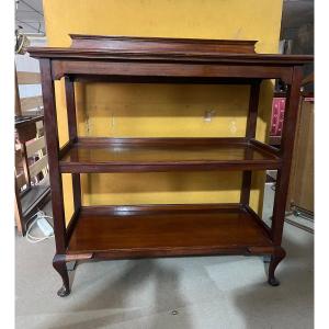 English Mahogany Sideboard, 3 Tiers, 19th Century