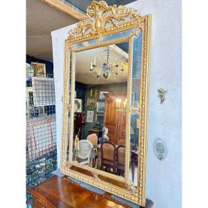 Louis XVI Style Gilt-edged Mirror