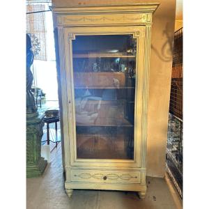 Glass-fronted Chest Of Drawers, Painted, Directoire-style Decoration