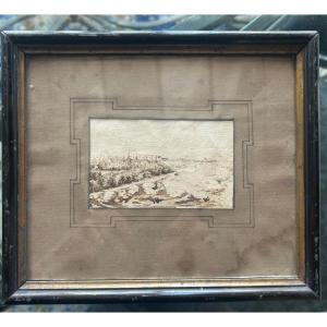 Ink Drawing, View Of Géryville, Framed