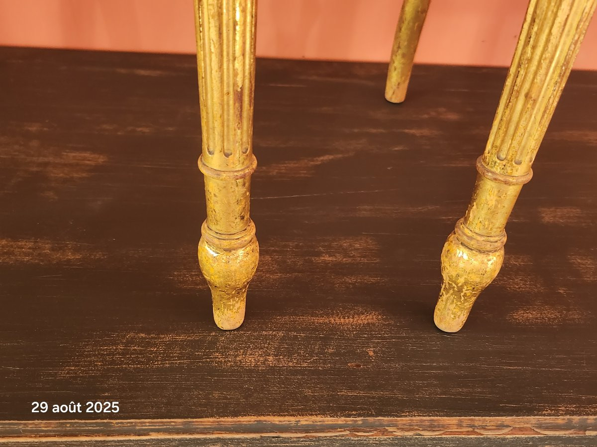 COMMODE PEINTE STYLE  LOUIS XVI  EPOQUE  DEBUT 19 EME -photo-3
