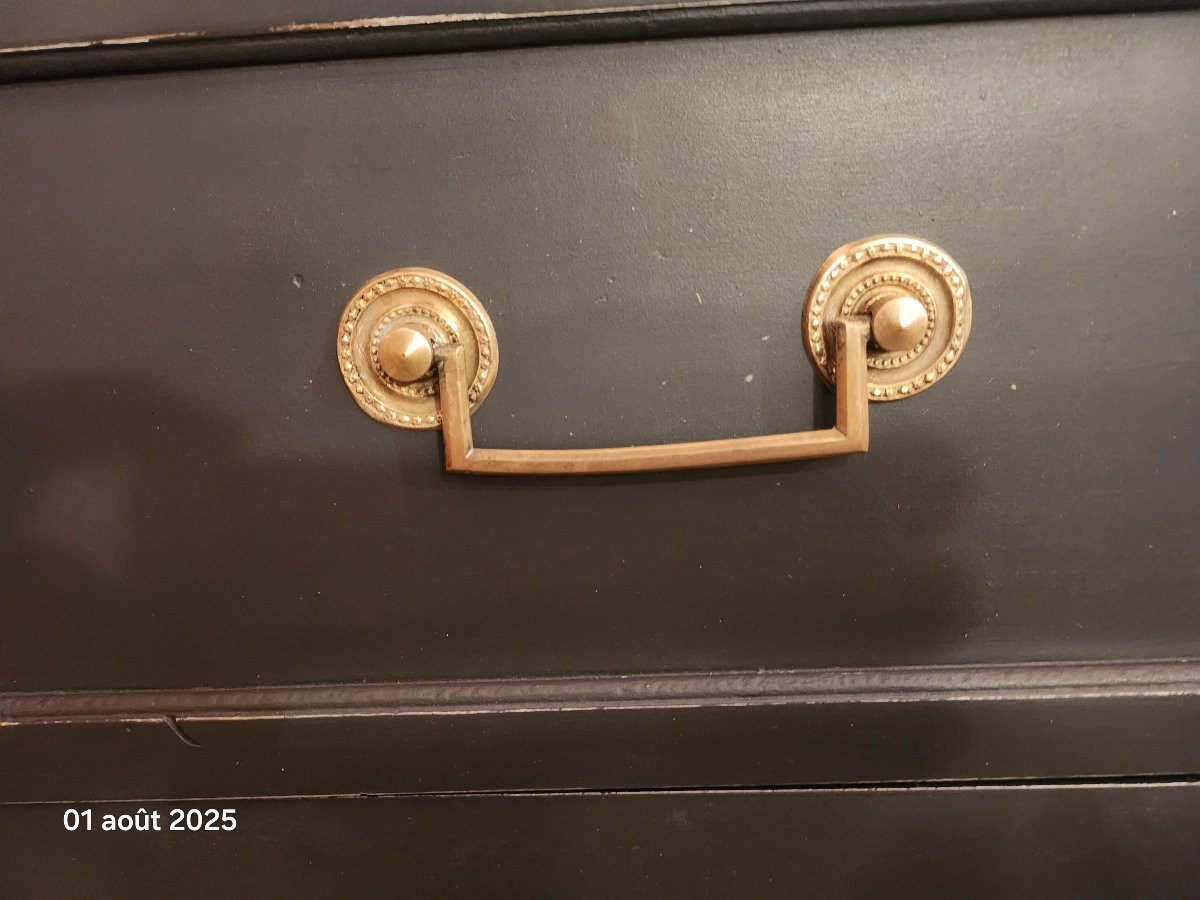Painted Directoire Style Chest Of Drawers, Late 18th Century-photo-2