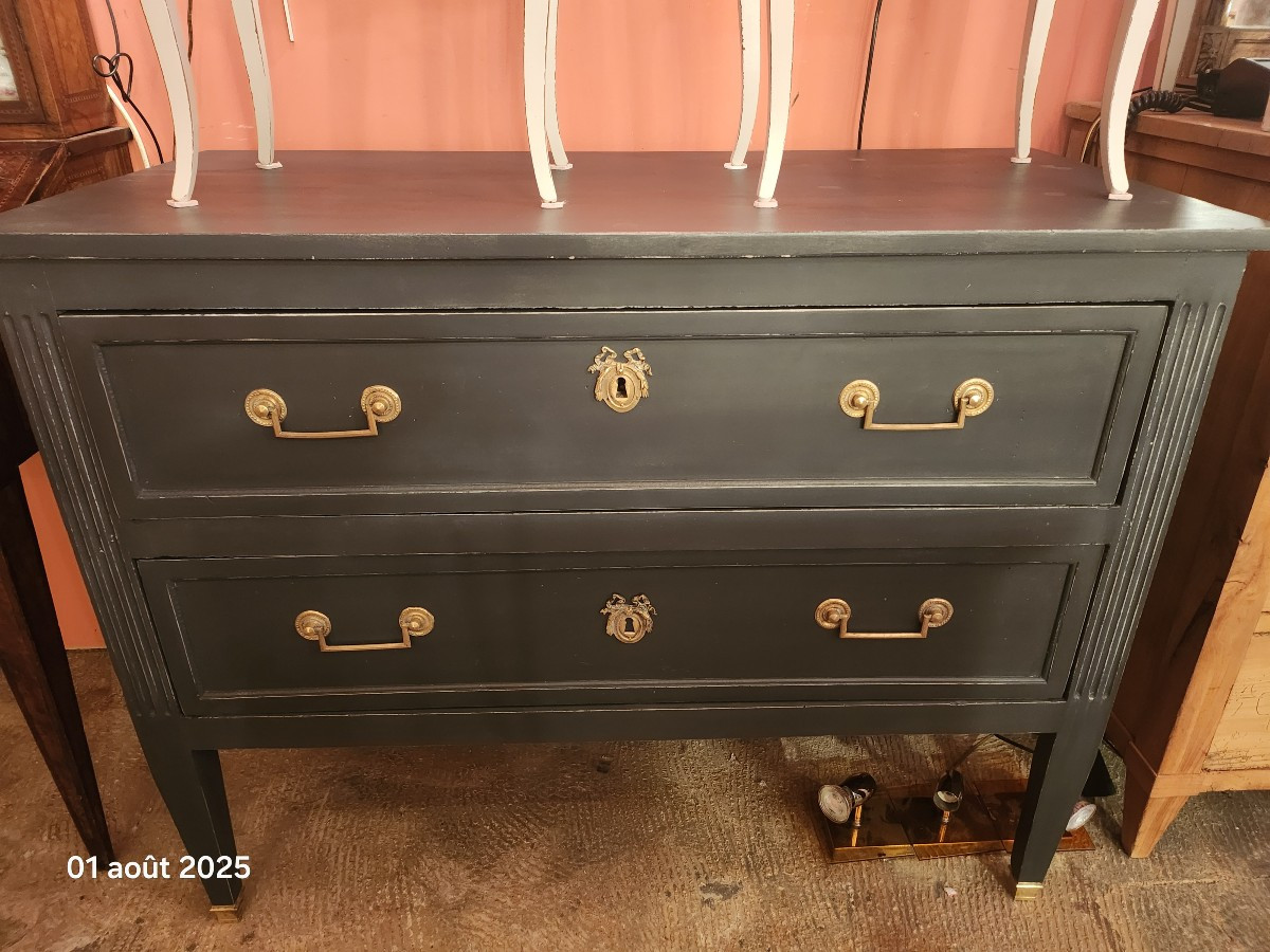 Painted Directoire Style Chest Of Drawers, Late 18th Century