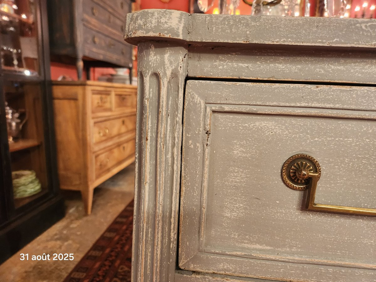 Louis XVI Style Painted Chest Of Drawers 19th Century -photo-2