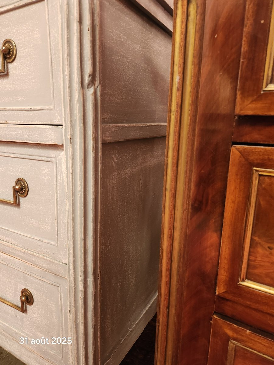 Louis XVI Style Painted Chest Of Drawers 19th Century -photo-1