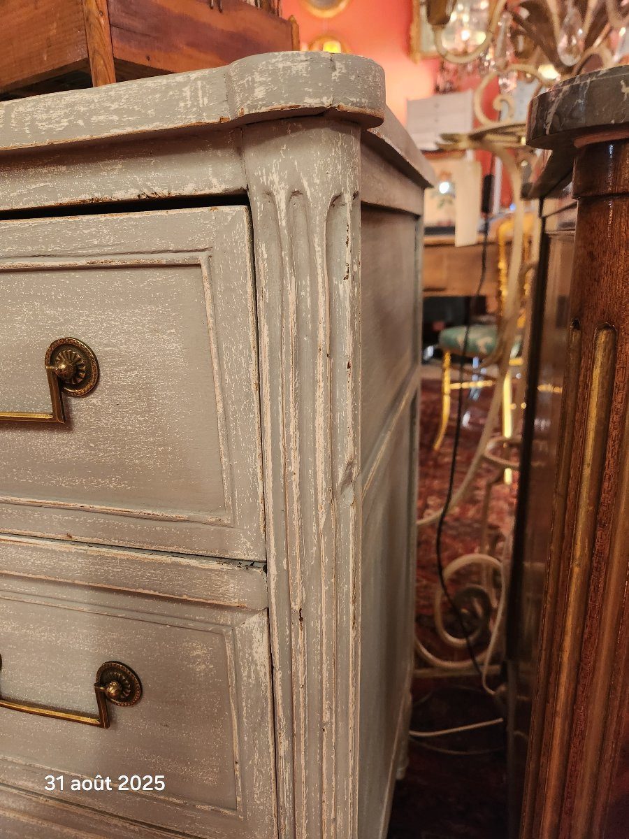 Louis XVI Style Painted Chest Of Drawers 19th Century -photo-2