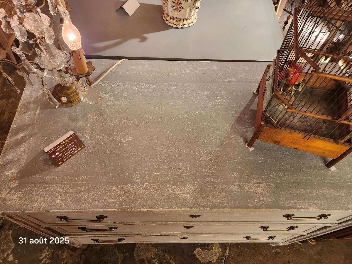 Louis XVI Style Painted Chest Of Drawers 19th Century -photo-4