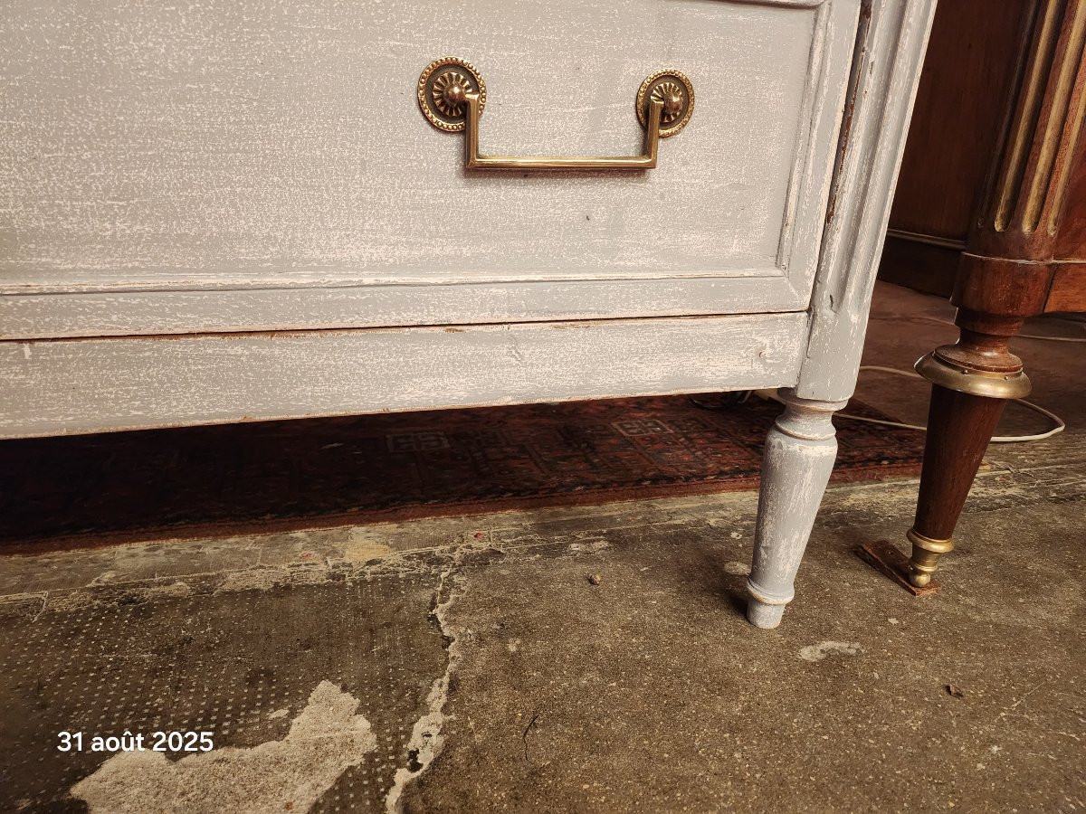 Louis XVI Style Painted Chest Of Drawers 19th Century -photo-5