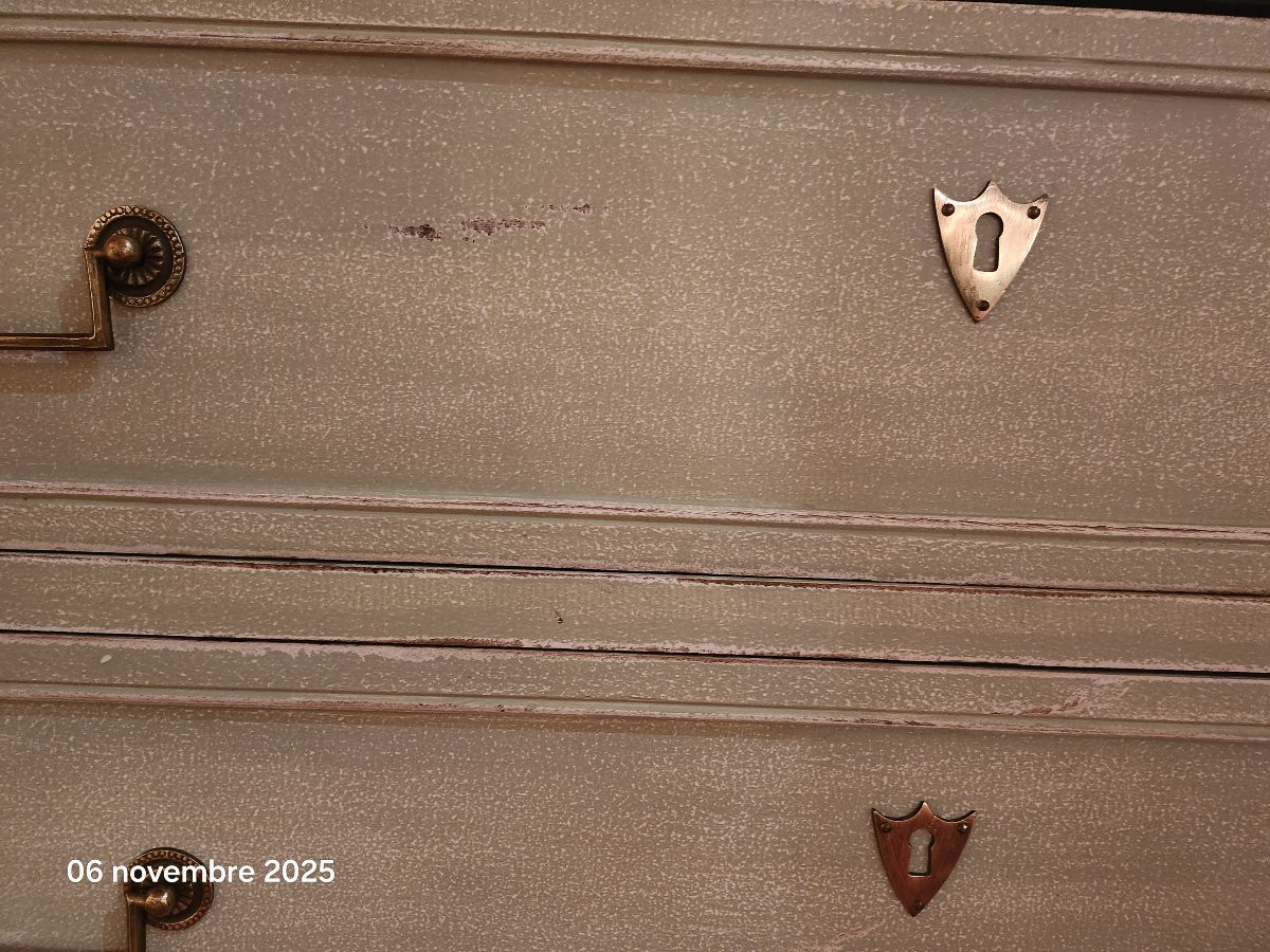 Louis XVI Painted Commode, Late 18th Century-photo-3