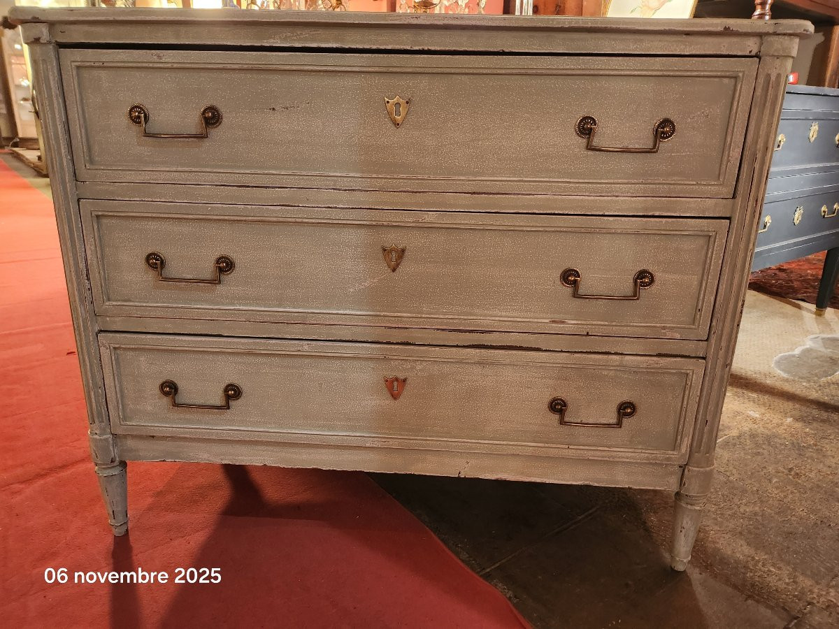 Louis XVI Painted Commode, Late 18th Century-photo-3