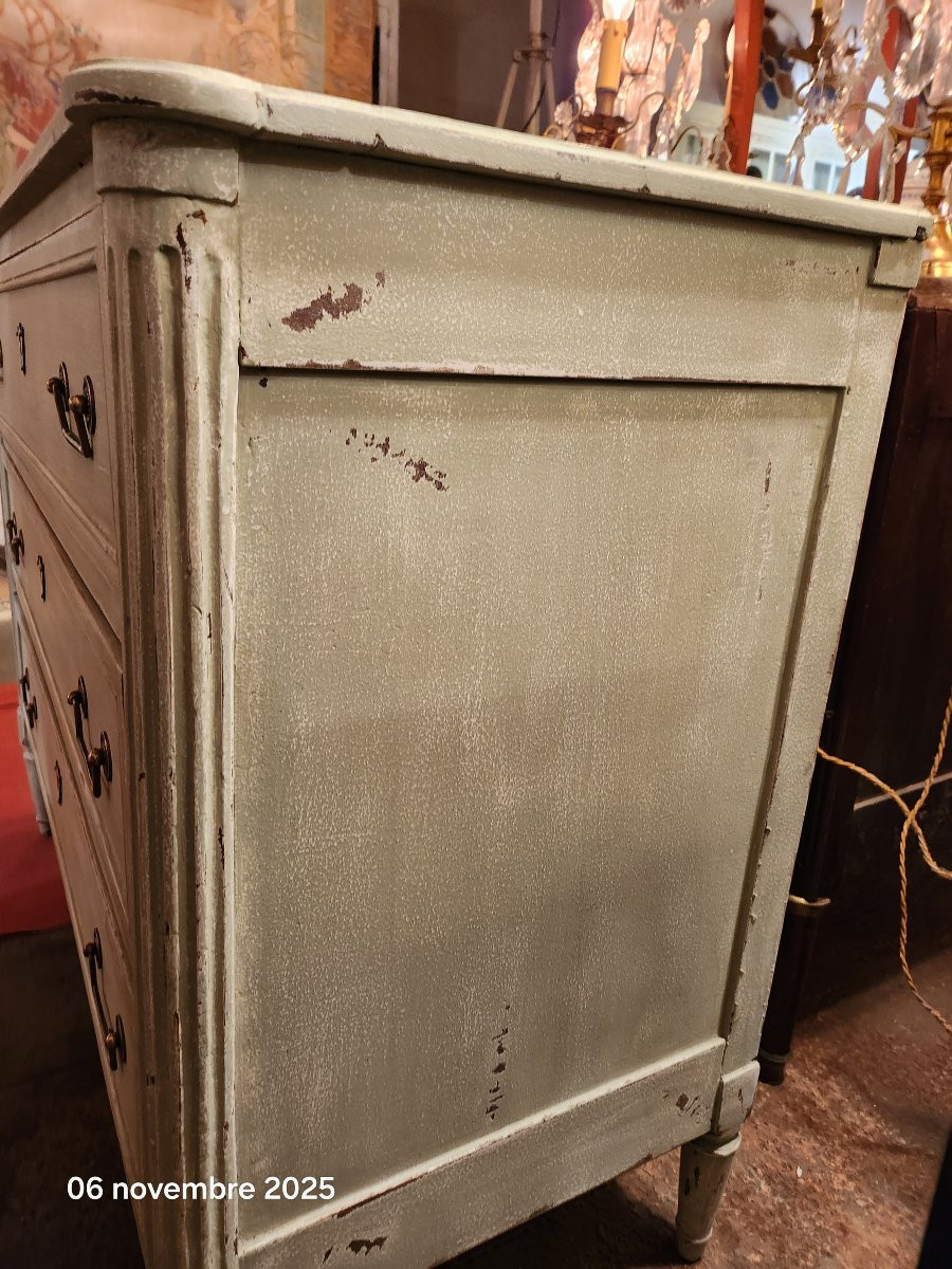 Louis XVI Painted Commode, Late 18th Century-photo-4