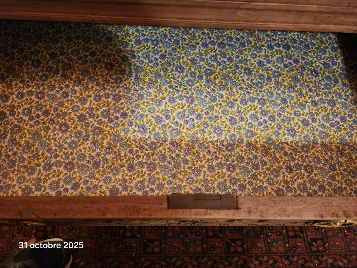 COMMODE SAUTEUSE LOUIS XVI  EN NOYER DECAPEE EPOQUE 19 EME -photo-8