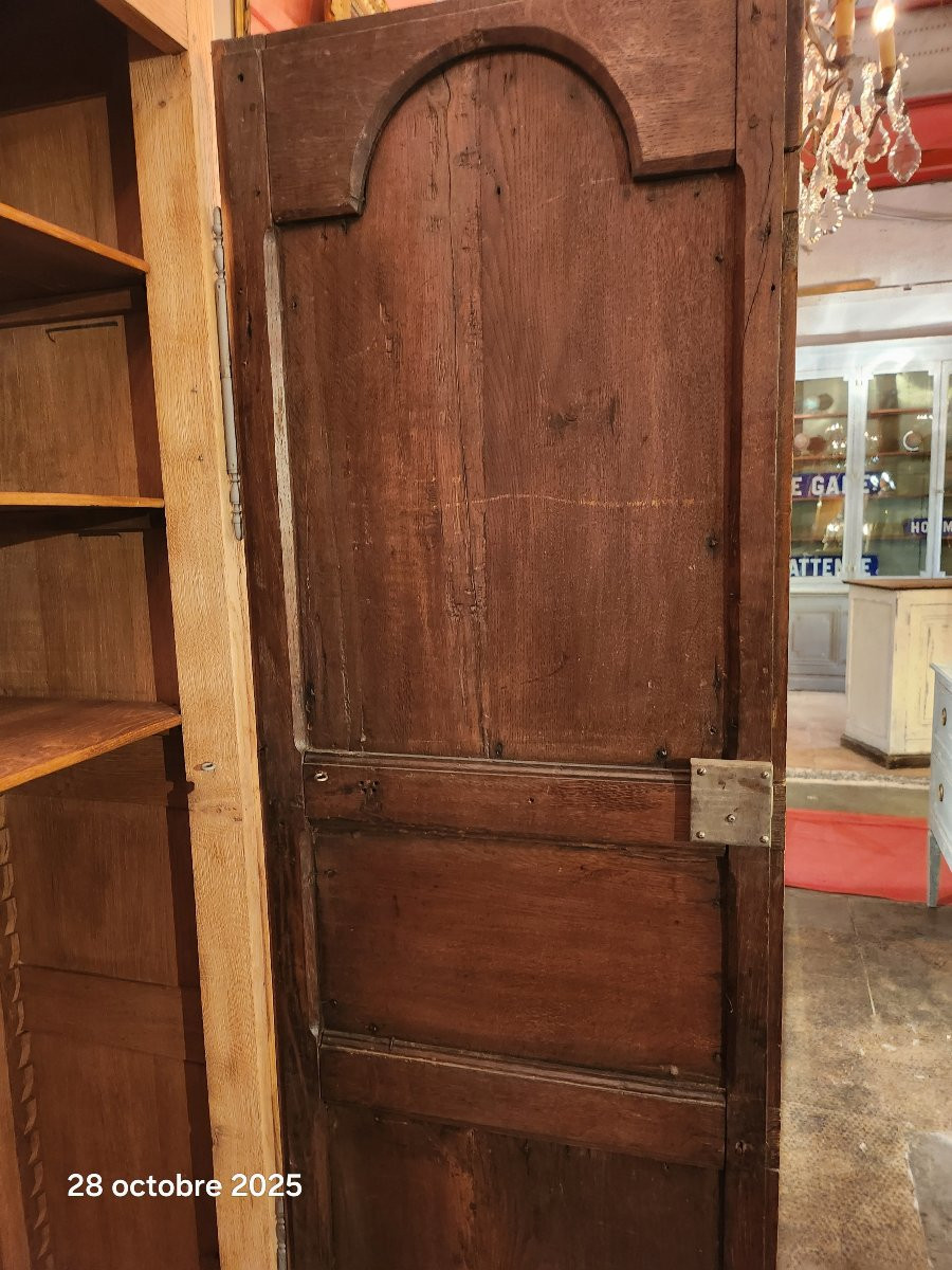 Stripped Oak Bonnetière, 19th Century-photo-1