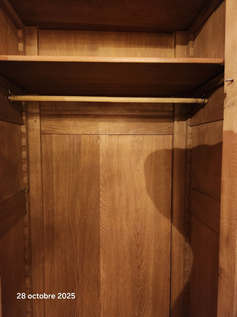 Stripped Oak Bonnetière, 19th Century-photo-2