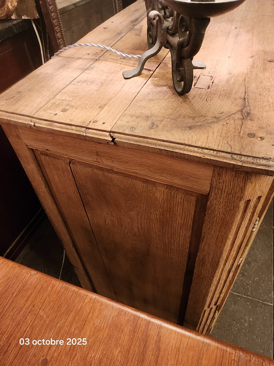 Louis XV Style Striped Oak Sideboard, 18th Century -photo-1
