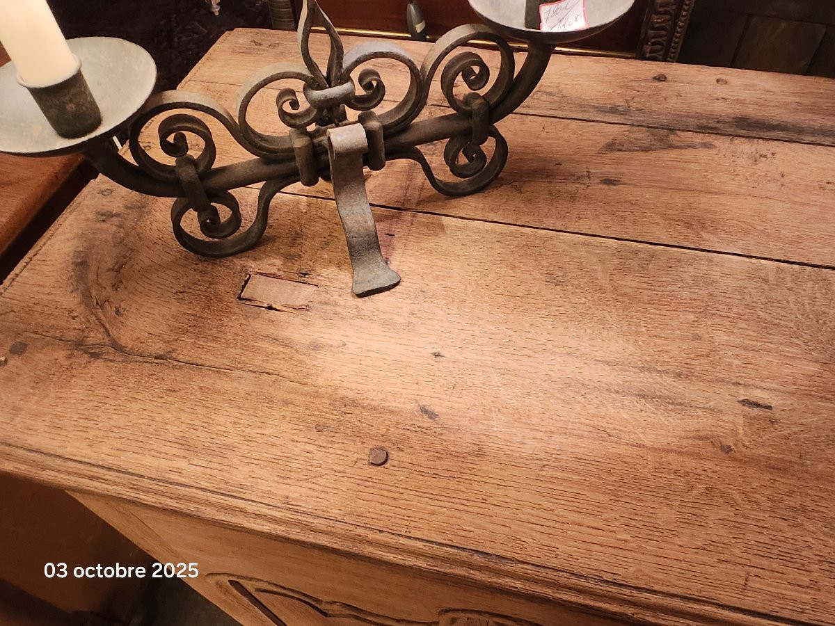 Louis XV Style Striped Oak Sideboard, 18th Century -photo-5