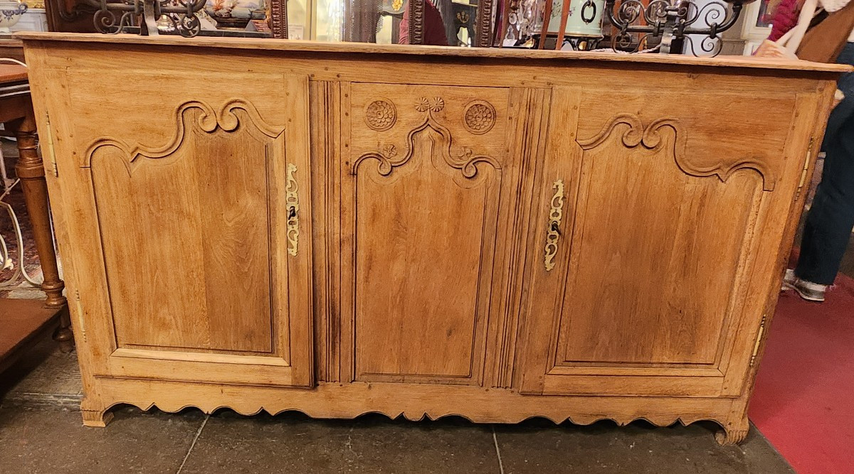 Louis XV Style Striped Oak Sideboard, 18th Century 
