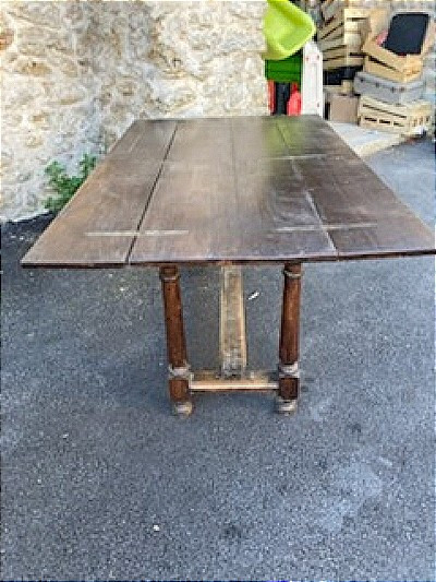 Beautiful Monastery Table With Drop Leaves-photo-2