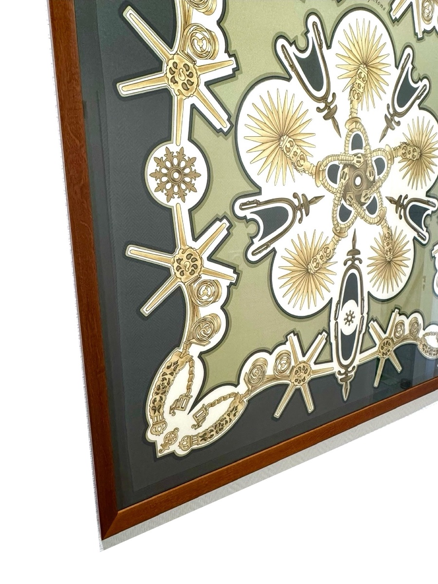 Hermès Scarf In Frame – Model “les éperons”-photo-3