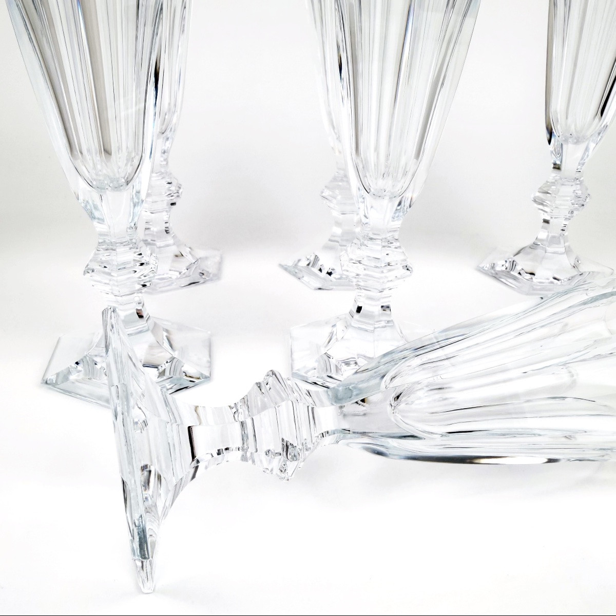 6 flûtes à champagne en cristal – Baccarat, modèle Harcourt 1841-photo-2