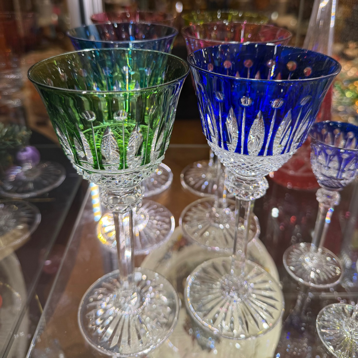 Tommy Saint-Louis – Service de 6 verres Roemer en cristal multicolore-photo-2