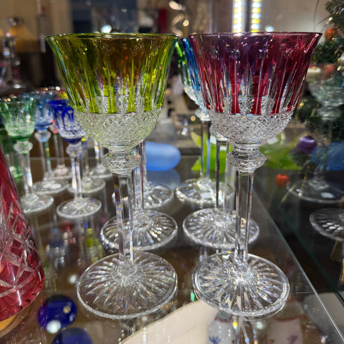 Tommy Saint-Louis – Service de 6 verres Roemer en cristal multicolore-photo-3