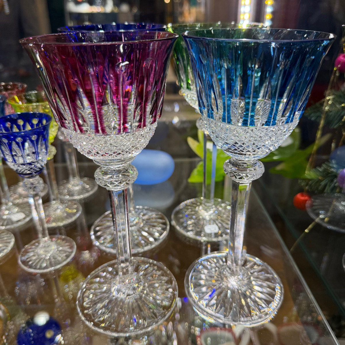 Tommy Saint-Louis – Service de 6 verres Roemer en cristal multicolore-photo-5
