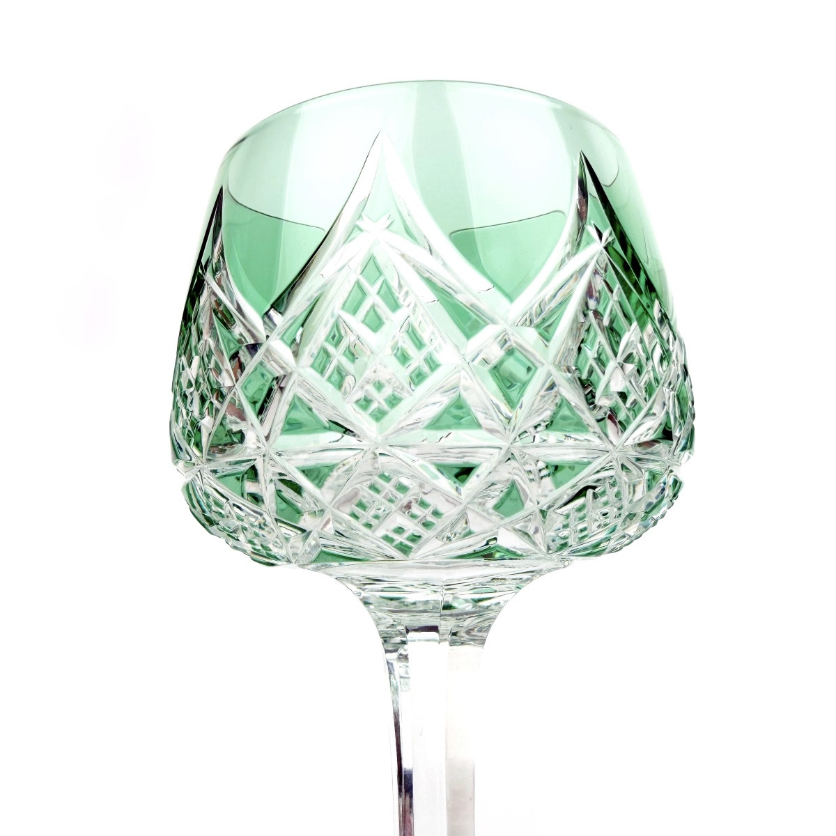 Baccarat – 6 verres Roemer modèle Colbert vert-photo-3